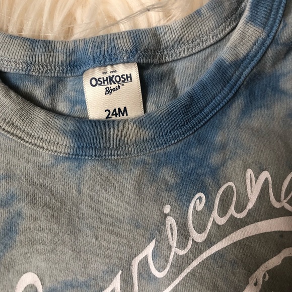 🎈$7🎈24M OshKosh B’gosh boy Summer outfit T-shirt Shorts Shirt Navy Blue - Picture 3 of 3